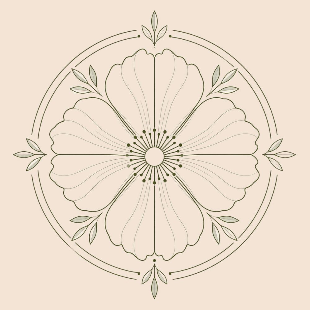 Mandala de flor aberta