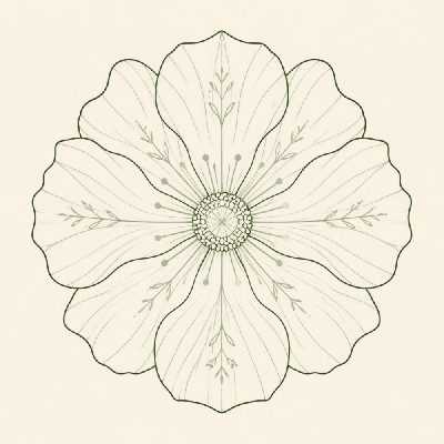 Mandala de flor aberta