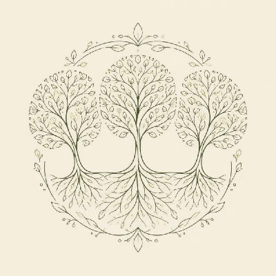 Mandala de três árvores